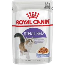 Royal Canin STERILISED JELLY ДЛЯ СТЕРИЛИЗОВАННЫХ КОШЕК, кусочки в желе,(пауч) 0,085 кг